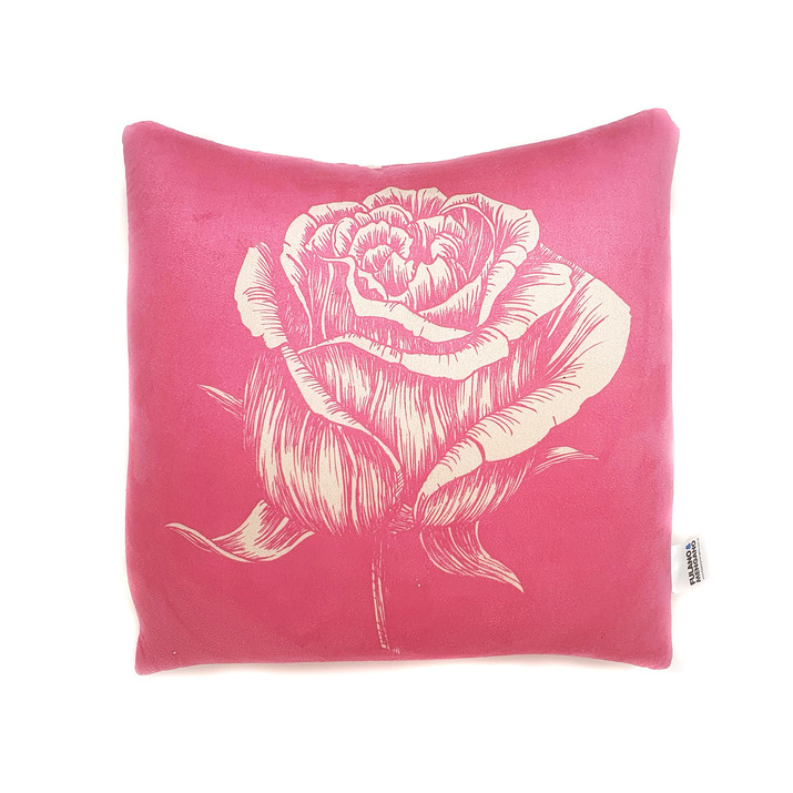 30% OFF - SUPER SALE! Almohadón Gamuza - ROSAS CUADRADO